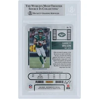Garrett Wilson New York Jets Autographed 2022 Panini Contenders Optic Yellow Printing Plate #72 #1/1 Beckett Fanatics Witnessed Authenticated Rookie Card 