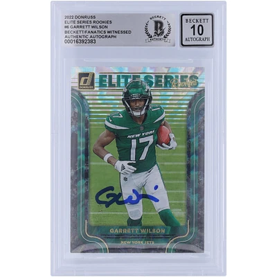 Carte de recrue Panini Donruss Elite Series 2022 autographiée par Garrett Wilson des New York Jets #ESR-6 Beckett Fanatics, authentifiée et témoin de la victoire