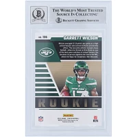Carte de recrue 9/10 authentifiée 2022 Panini Zenith Red Zone #106 de Beckett dédicacée par Garrett Wilson des New York Jets avec l'inscription « 2022 OROY »
