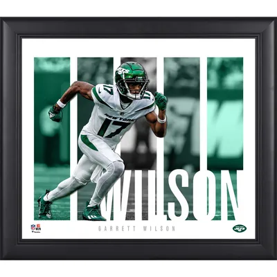 Lids Garrett Wilson New York Jets Autographed Fanatics Authentic Framed 8x  10 White Running Photograph