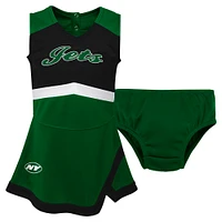 Robe pull verte pour bébé fille avec le logo du capitaine des New York Jets