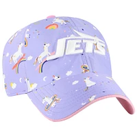 Casquette ajustable « Licorne » pour filles de l'école maternelle « 47 » lavande des Jets de New York