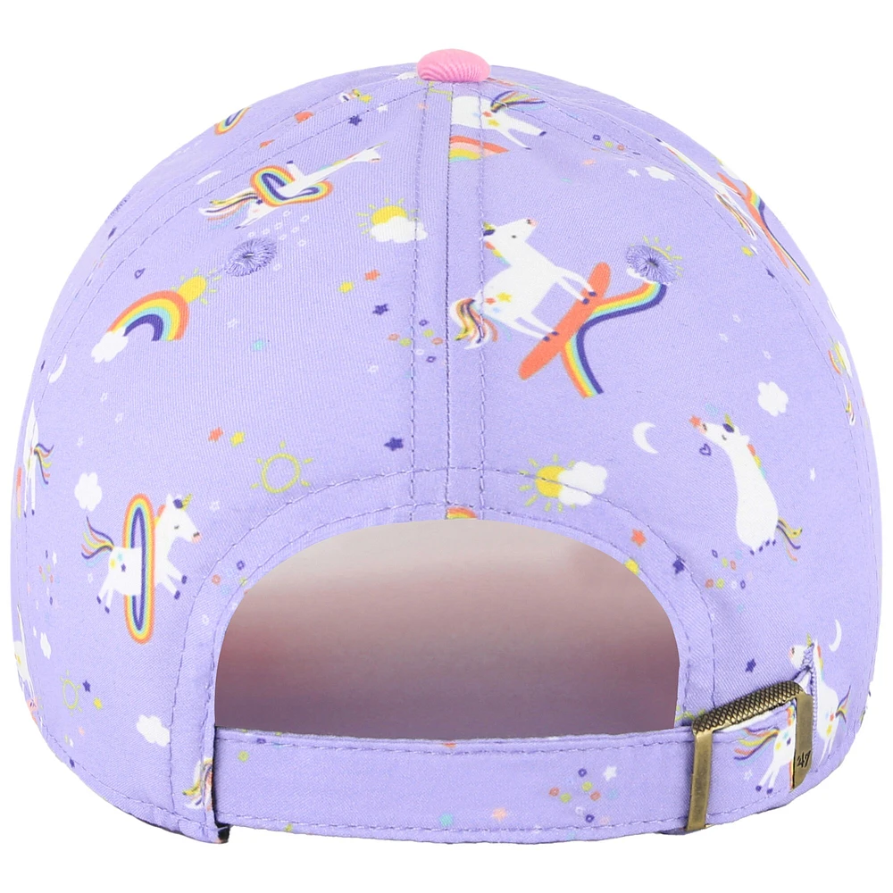 Casquette ajustable « Licorne » pour filles de l'école maternelle « 47 » lavande des Jets de New York