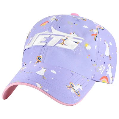 Casquette ajustable « Licorne » pour filles de l'école maternelle « 47 » lavande des Jets de New York