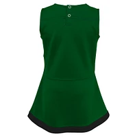 Ensemble robe pull et bloomer en deux pièces pour filles d'âge préscolaire, vert, New York Jets, capitaine des pom-pom girls