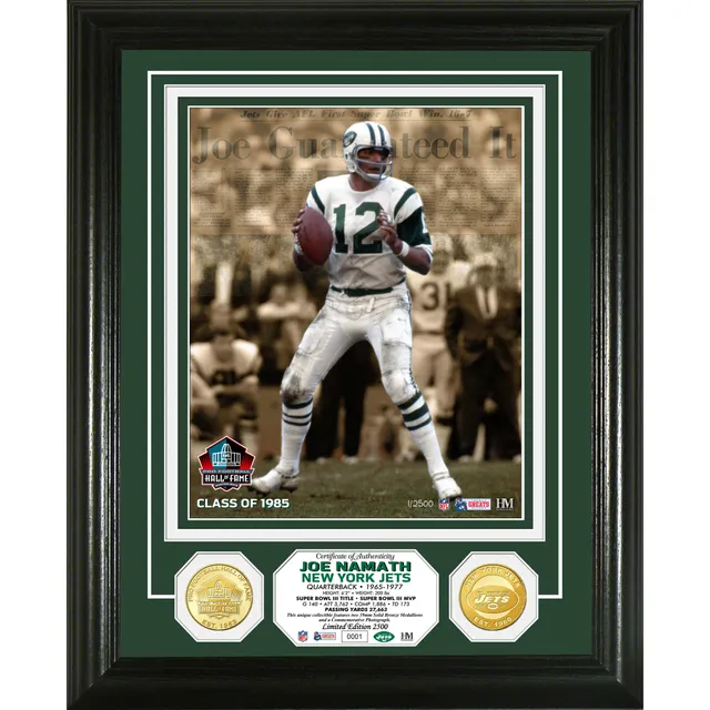 JOE NAMATH AUTOGRAPHED NEW YORK JETS THROWBACK