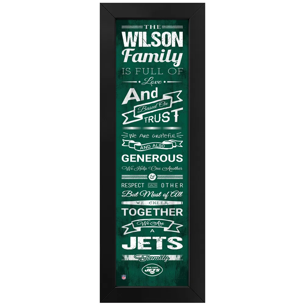 Lids New York Jets 12'' x 16'' Personalized Team Jersey Print