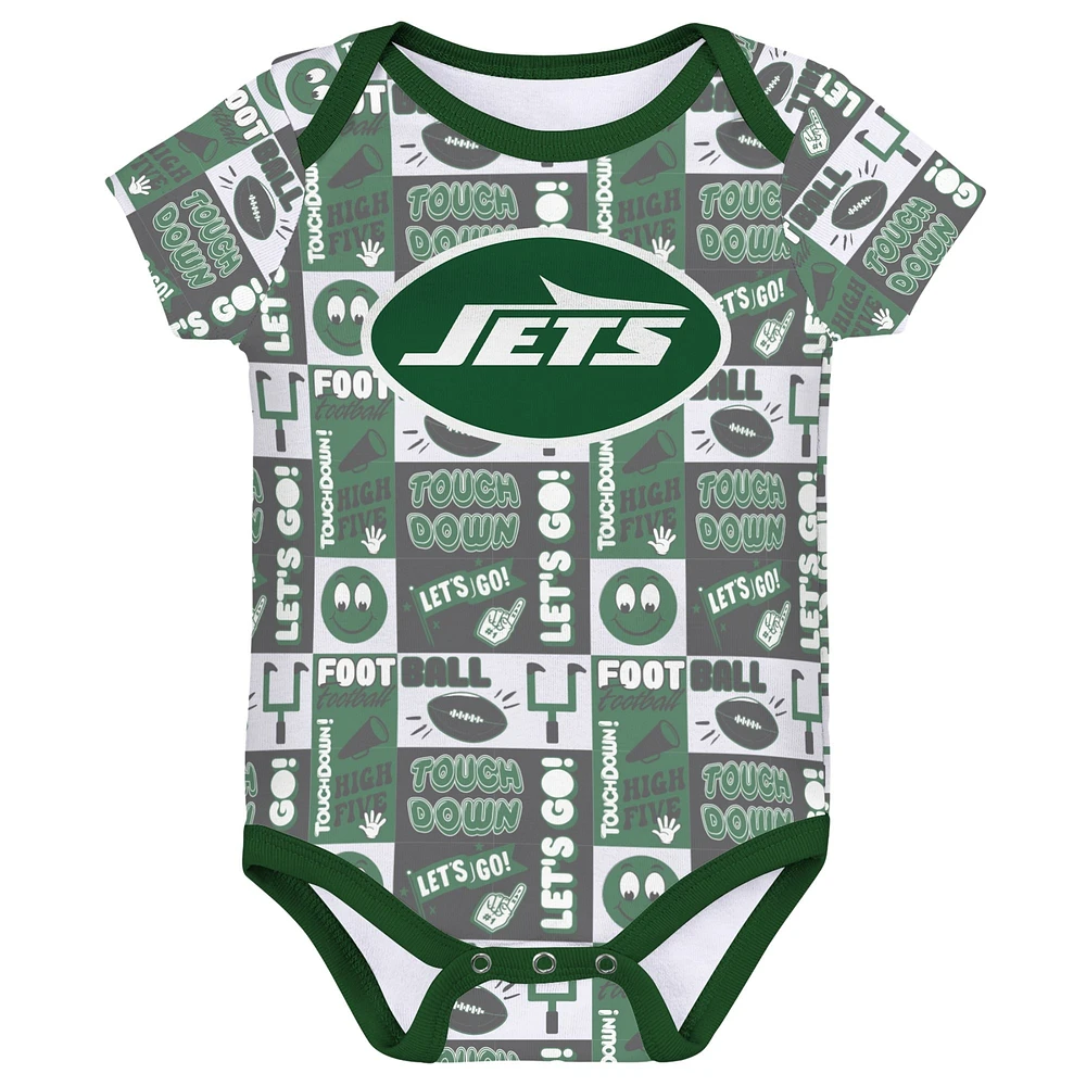 Ensemble de trois bodies pour bébé New York Jets Play Day