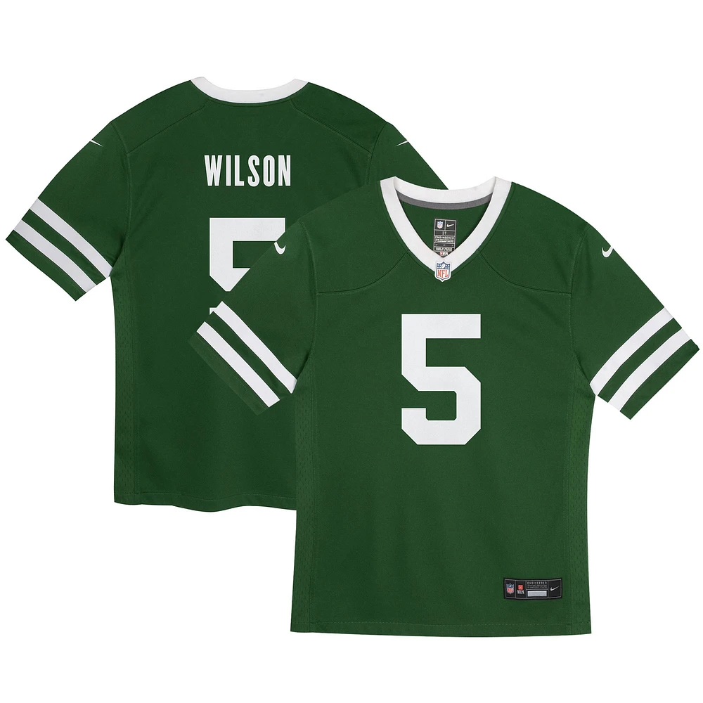 Maillot de match Nike Garrett Wilson Legacy vert New York Jets pour bébé