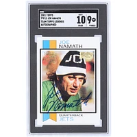 Joe Namath New York Jets Autographed 2001 Topps Team Topps Legends Autograph #400 SGC Authenticated 9/10 Card