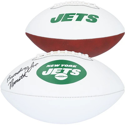 Joe Namath New York Jets Autographed Franklin White Panel Football with "Broadway" Inscription