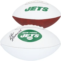 Ballon de football Franklin White Panel autographié par Joe Namath des New York Jets