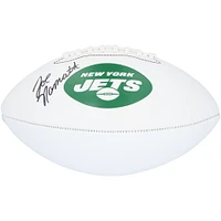 Ballon de football Franklin White Panel autographié par Joe Namath des New York Jets
