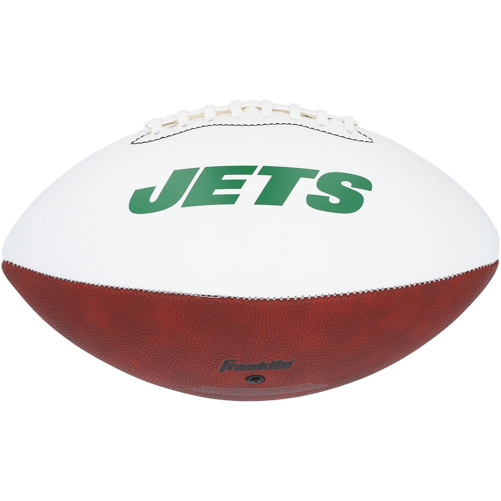 Ballon de football Franklin White Panel autographié par Joe Namath des New York Jets