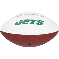 Ballon de football Franklin White Panel autographié par Joe Namath des New York Jets