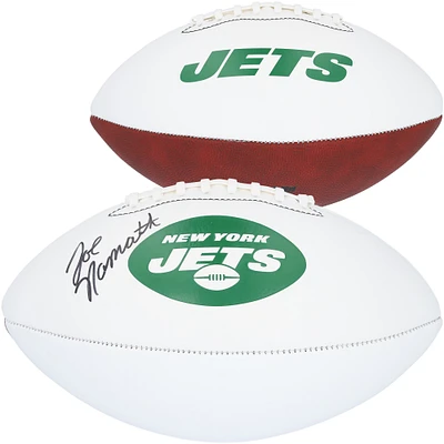 Ballon de football Franklin White Panel autographié par Joe Namath des New York Jets