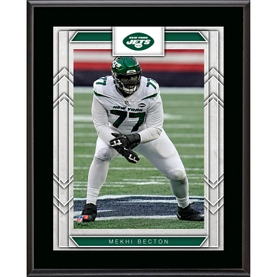 Plaque de joueur sublimée encadrée de 10,5" x 13" de Mekhi Becton New York Jets