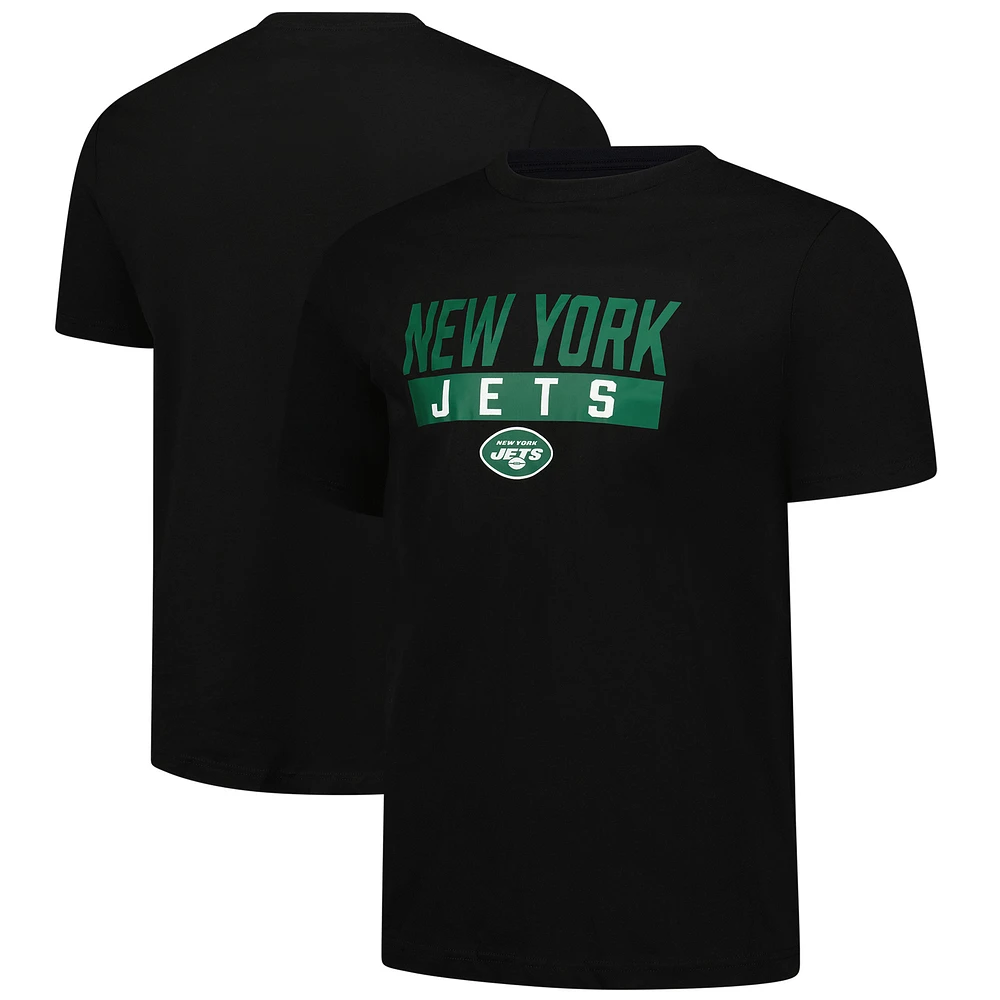 T-shirt noir fanatiques des New York Jets pour hommes