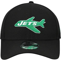 Casquette ajustable New Era noire New York Jets The League 9FORTY pour homme