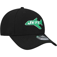 Casquette ajustable New Era noire New York Jets The League 9FORTY pour homme