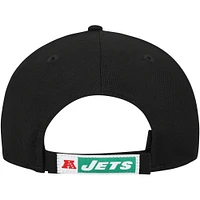 Casquette ajustable New Era noire New York Jets The League 9FORTY pour homme