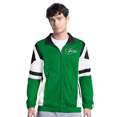 Veste de survêtement zippée à logo vintage Contender des New York Jets pour homme, vert Starter