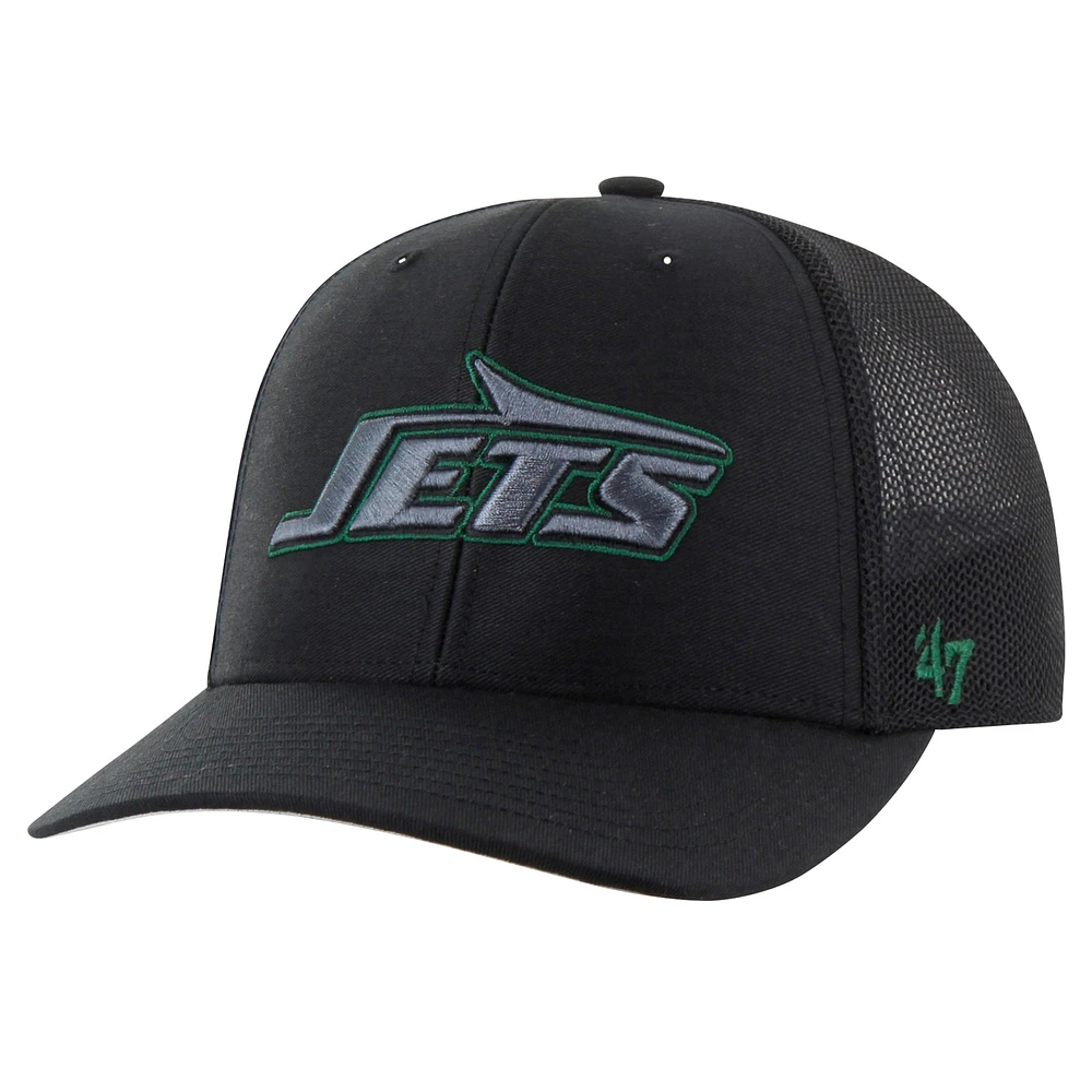 Men's '47 Black New York Jets Blackball Trophy Flex Hat