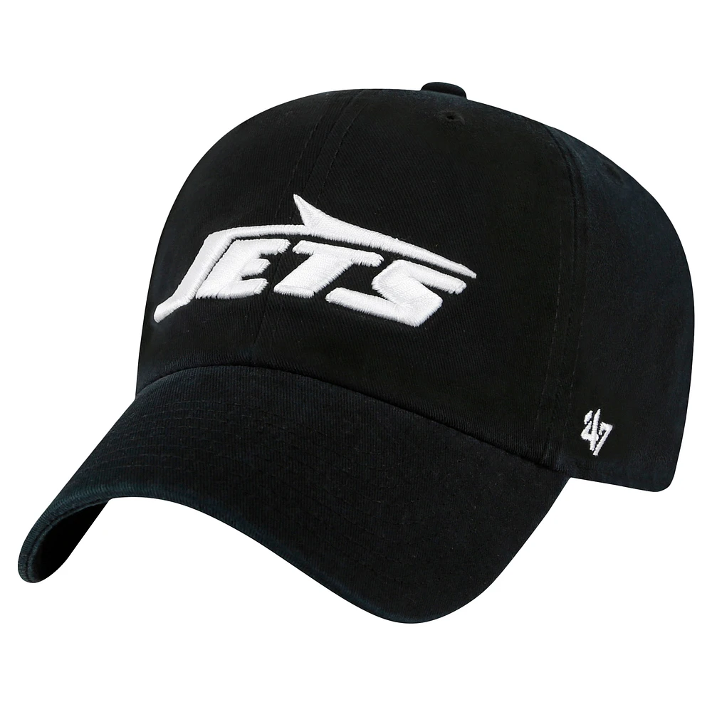 Casquette ajustable noire New York Jets '47 pour homme avec inscription Clean Up Team