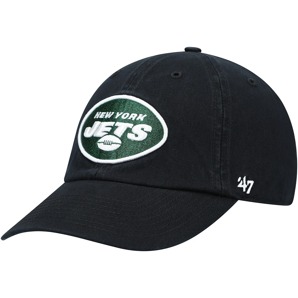 Casquette réglable de nettoyage secondaire '47 noire des New York Jets pour hommes