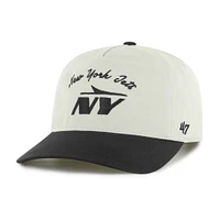 Casquette ajustable « 47 » crème/noire des New York Jets, Safe Bet Stable Hitch