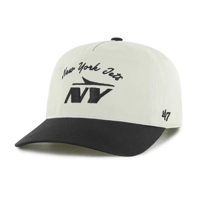 Casquette ajustable « 47 » crème/noire des New York Jets, Safe Bet Stable Hitch