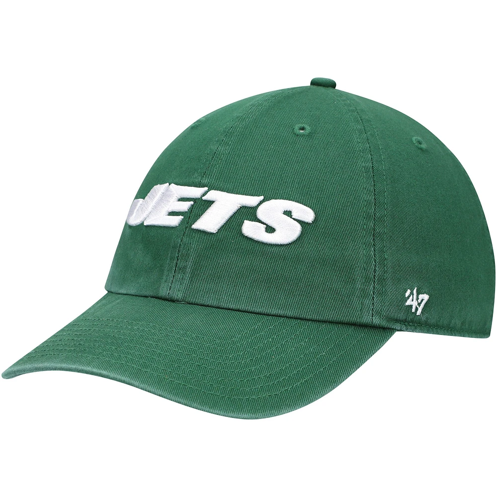 Men's '47 Green New York Jets Clean Up Script Adjustable Hat