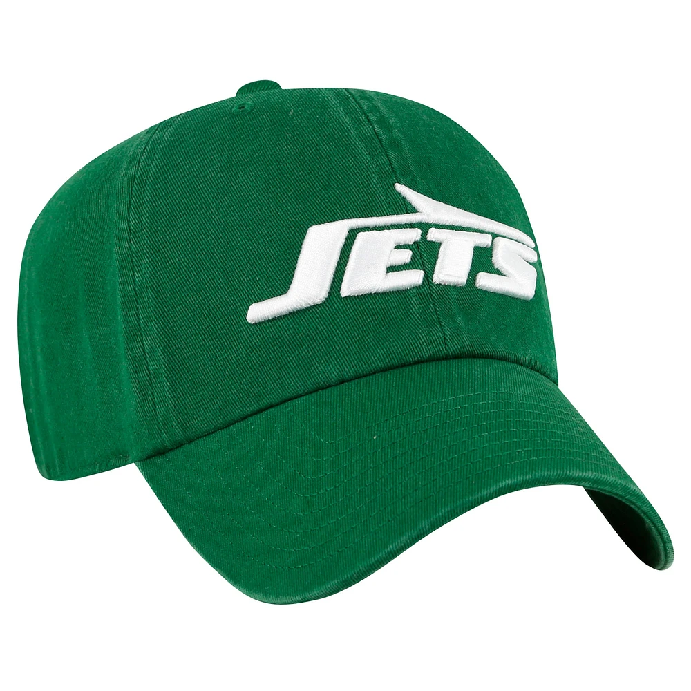 Men's '47 Green New York Jets Clean Up Team Script Adjustable Hat