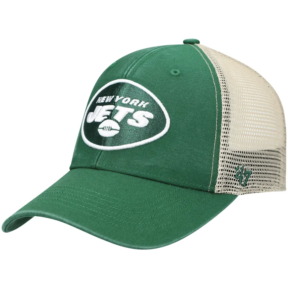 Men's New Era Green/White New York Jets Team Trucker 9FORTY Adjustable  Snapback Hat