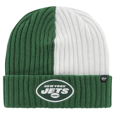 Bonnet en tricot à revers Fracture '47 Green New York Jets pour hommes