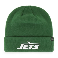 Bonnet en tricot à revers pour homme, modèle 47, vert, New York Jets