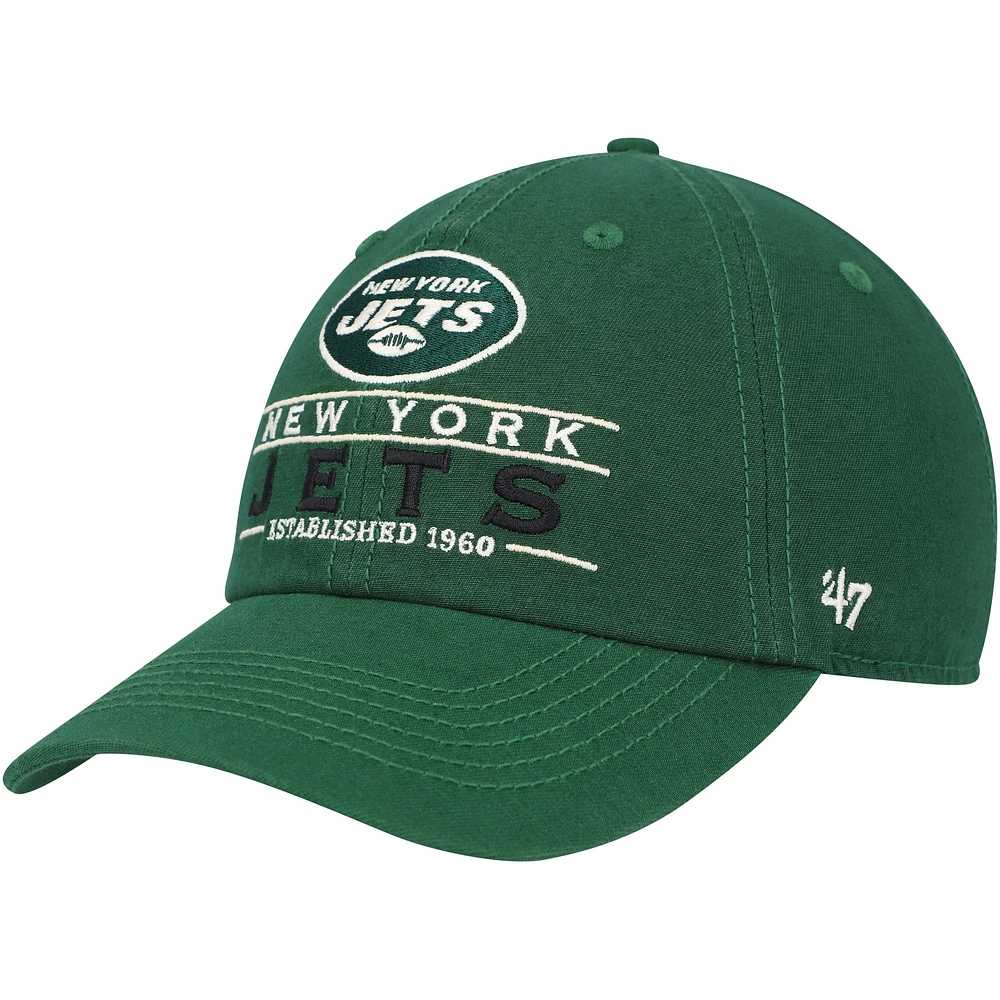 Casquette réglable '47 Green New York Jets Vernon Clean Up pour homme