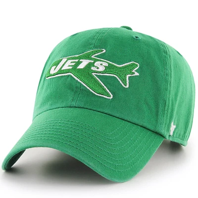 Men's '47 Kelly Green New York Jets Historic Clean Up Legacy Adjustable Hat