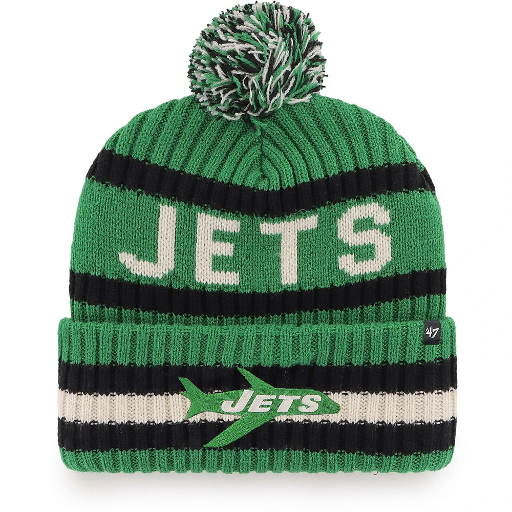 Men's '47 Kelly Green New York Jets Legacy Bering Cuffed Knit Hat with Pom