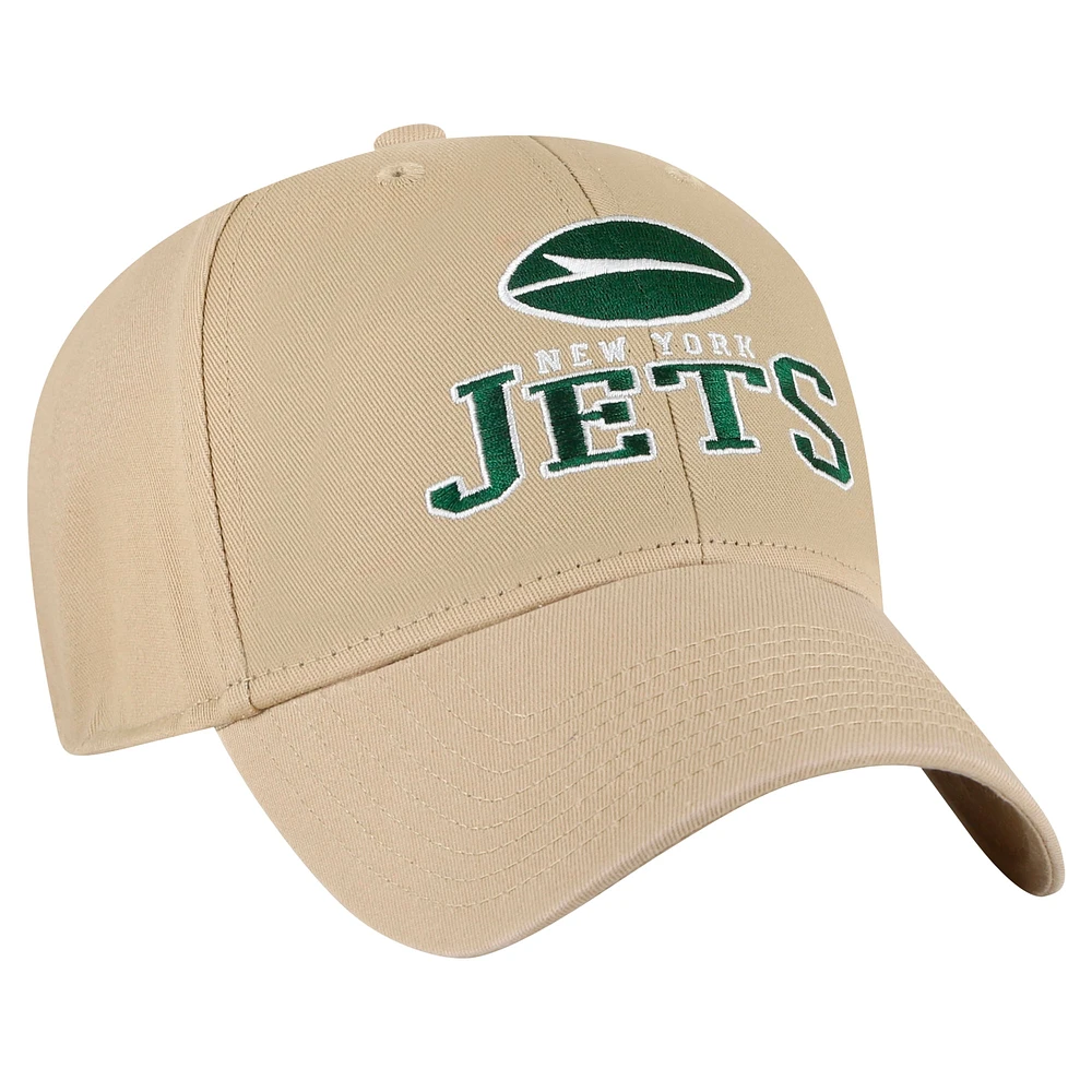 Men's '47 Khaki New York Jets Powell MVP Adjustable Hat