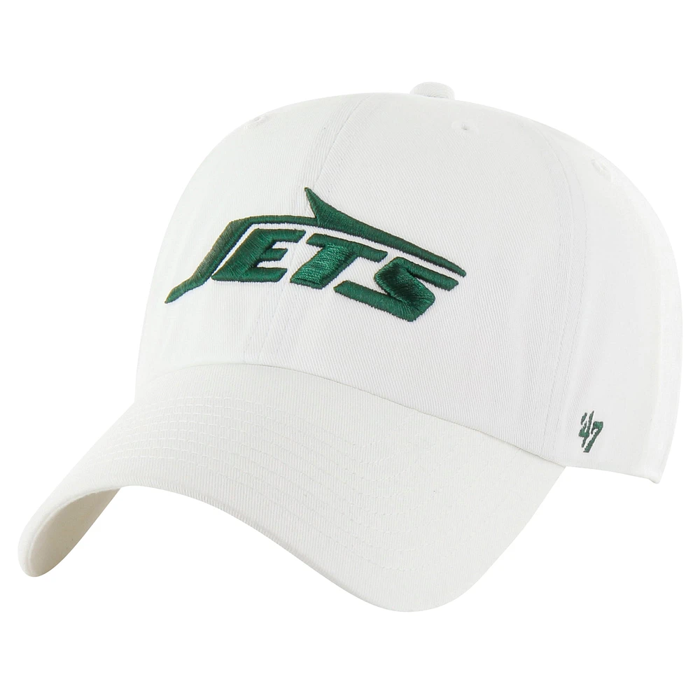 Casquette ajustable New York Jets Clean Up 47 blanche pour homme