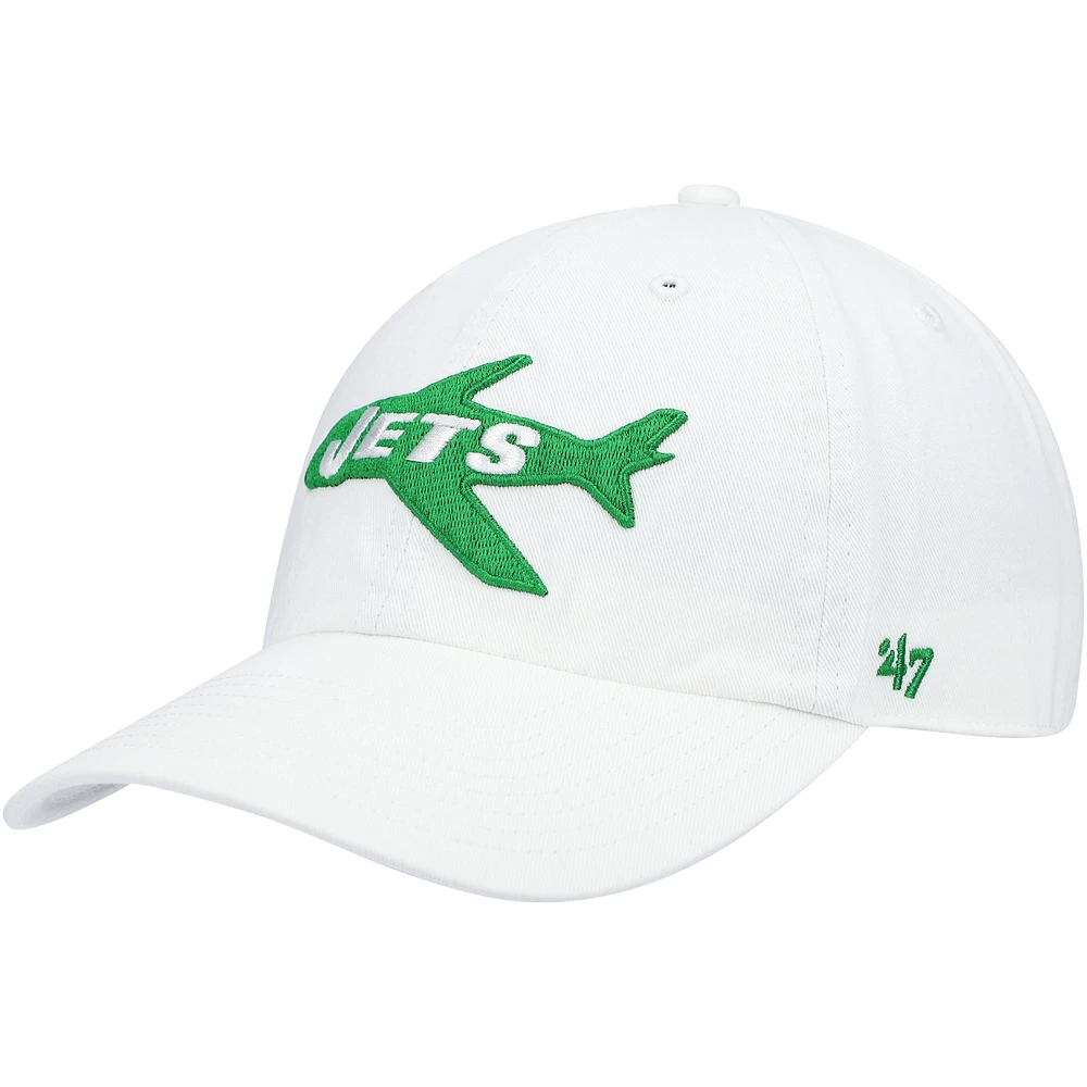 Casquette ajustable '47 New York Jets Clean Up Legacy pour hommes, blanche