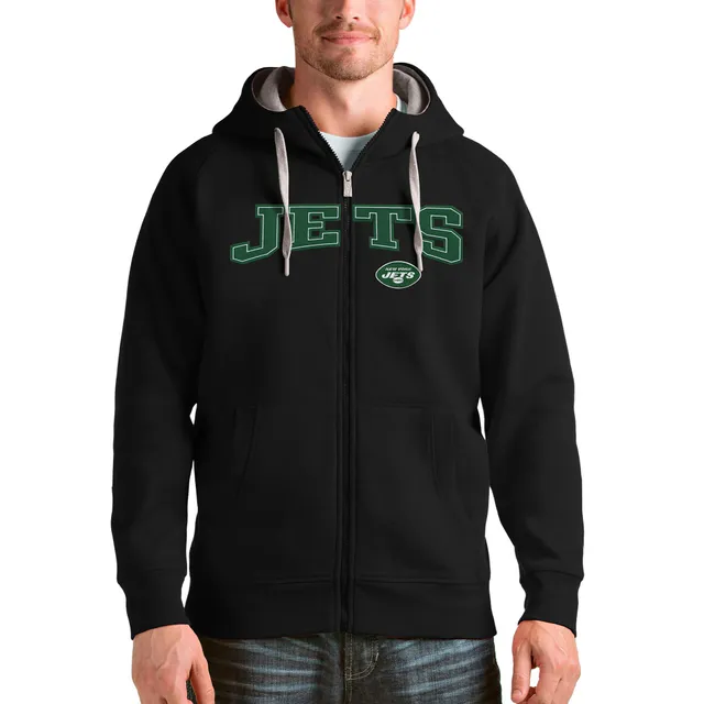 Men's Antigua White New York Jets Victory Pullover Hoodie Size: Large