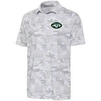 Men's Antigua White New York Jets Collide Polo