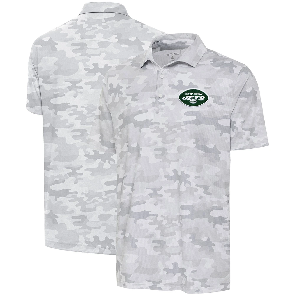 Polo Antigua blanc New York Jets Collide pour hommes