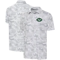 Men's Antigua White New York Jets Collide Polo