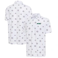 Men's Antigua White New York Jets Fireworks Polo