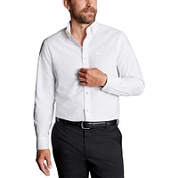 Chemise boutonnée Oxford coupe slim Charles Tyrwhitt pour hommes, blanche, New York Jets