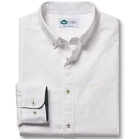 Chemise boutonnée Oxford coupe slim Charles Tyrwhitt pour hommes, blanche, New York Jets