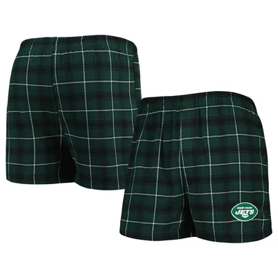 New York Jets Concepts Sport Ledger Flannel Boxers - Green/Black